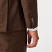 Men Chocolate Brown Check Tailored Jacket